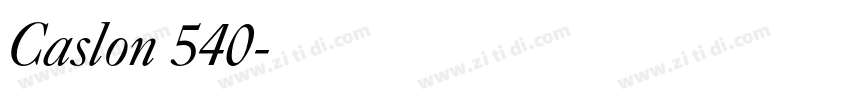 Caslon 540字体转换